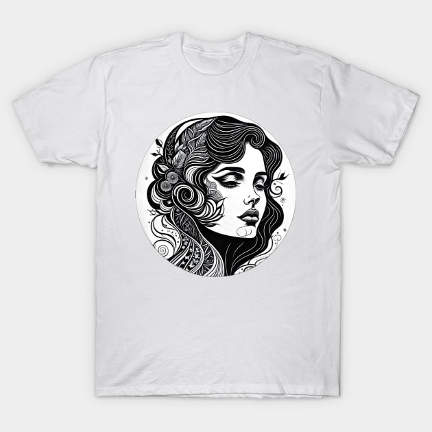 beauty woman T-Shirt by Blarck